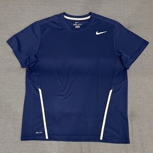 Nike Men's Navy Blue Dri-FIT Tee